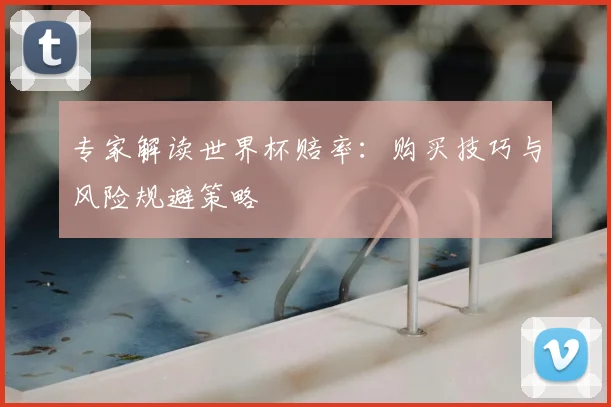专家解读世界杯赔率:购买技巧与风险规避策略