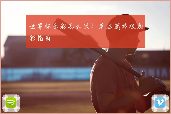 世界杯竞彩怎么买?看这篇终极购彩指南