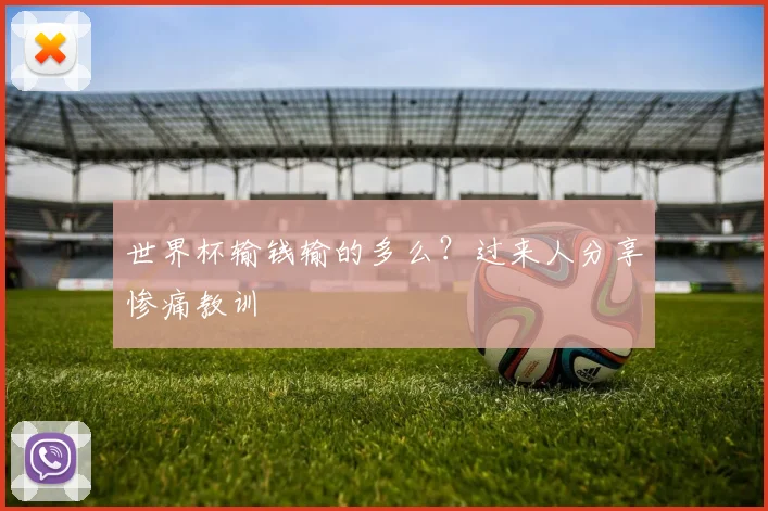 世界杯输钱输的多么？过来人分享惨痛教训